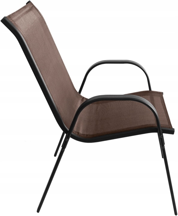 Meble Ogrodowe Zestaw Stół z Krzesłami na Balkon Taras 4 Krzesła Brązowe