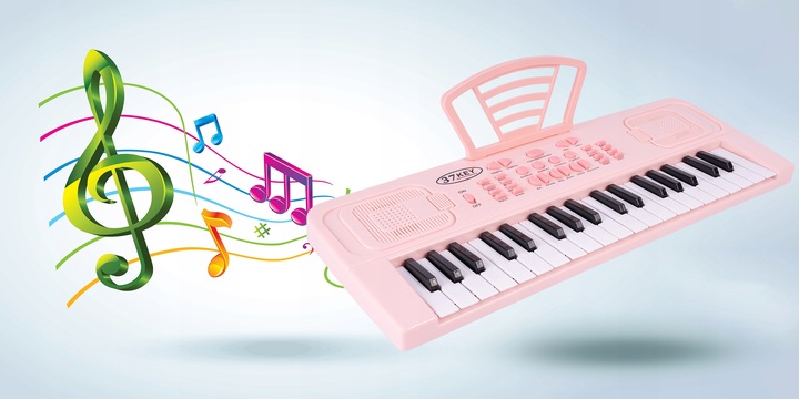 ORGANY PIANINO ELEKTRONICZNE MIKROFON 37 KLAWISZY DEMO KEYBOARD DLA DZIECI