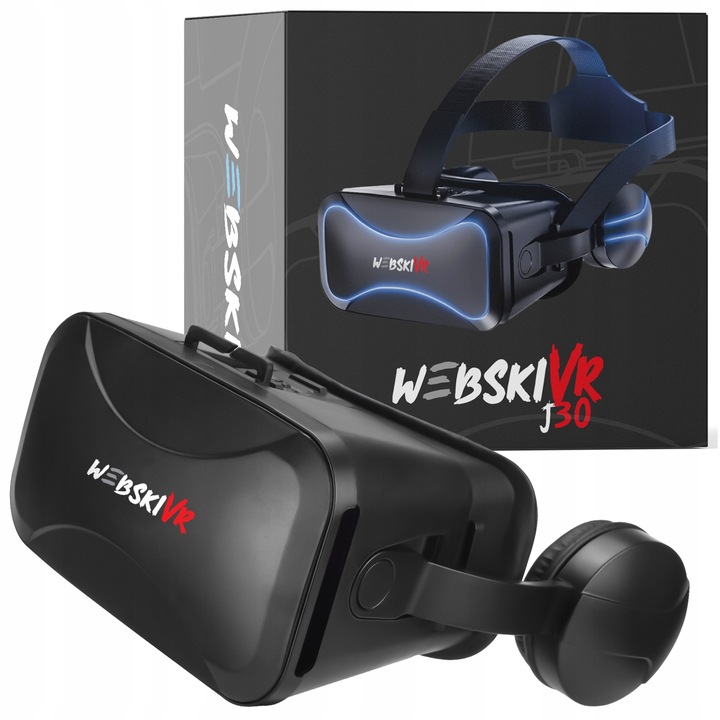 WEBSKI GOGLE OKULARY VR 3D WIRTUALNE DO TELEFONU FILMÓW + SŁUCHAWKI NAUSZNE
