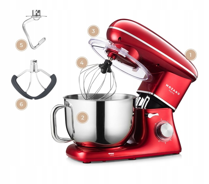 ROBOT KUCHENNY PLANETARNY MIKSER 3 MIESZADŁA MISA 6,2L MOCNY