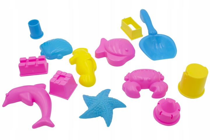 DUŻY ZESTAW PIASEK KINETYCZNY 4KG BASEN + FOREMKI + BOX