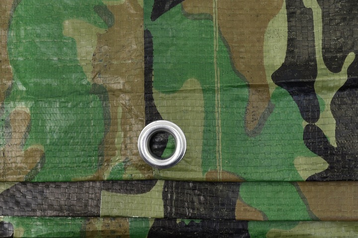 PLANDEKA 4X5 m TARP MORO MASKUJĄCA KAMUFLAŻOWA WZMACNIANA MOCNA PŁACHTA