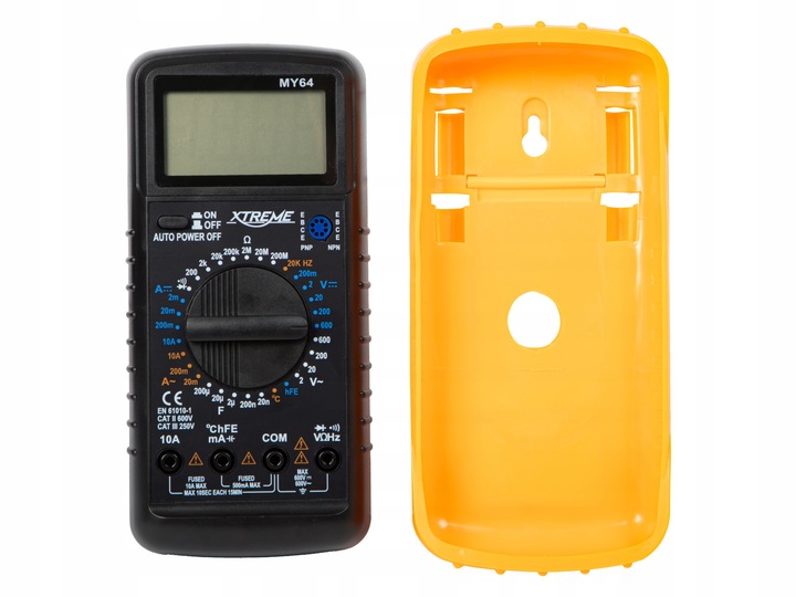 PROFESJONALNY MULTIMETR MIERNIK CYFROWY PRĄDU TEMPERATURY BATERIA SONDA LCD