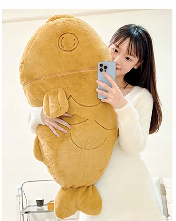 MEGA HIT! KOTEK W RYBIE – MASKOTKA 2w1 MIĘKKI PLUSZAK 50CM !!!