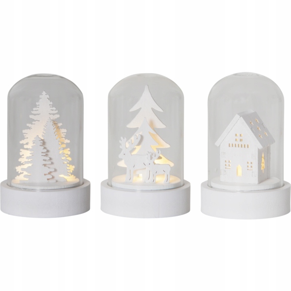 Zestaw 3 małych scenek pod kopułą Led KUPOL