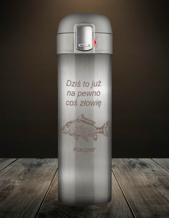 KUBEK TERMICZNY TERMOS NA KAWĘ HERBATĘ DO SAMOCHODU 440 ml PREZENT GRAWER