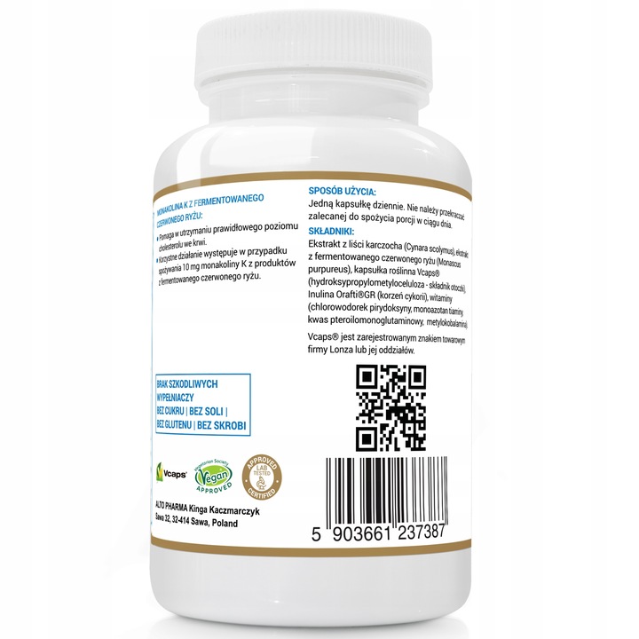 CHOLESTEROL KARCZOCH B1 B6 B9 B12 WEGE 3x120 kap