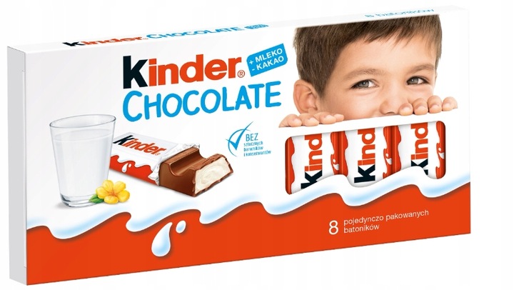 CZEKOLADA FERRERO KINDER CHOCOLATE 100G 10 Opakowań