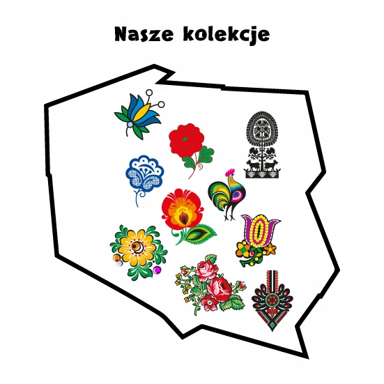 Bombki choinkowe w pudełku Folkstar wzór łowicki, nietłukące się, 4szt.