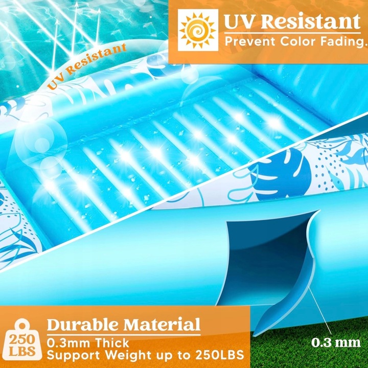 MATERAC PŁYWAK PŁYWANIA NADMUCHIWANY LEŻAK OPALANIA Z PODUSZKĄ DO WODY 4W1!