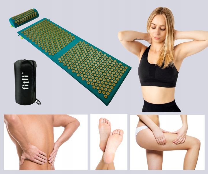 MATA ZDROWOTNA DO AKUPRESURY Z KOLCAMI + PODUSZKA