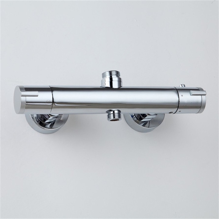 BATERIA PRYSZNICOWA Z TERMOSTATEM ŁAZIENKOWA ŚCIENNA ZESTAW T204A CHROM