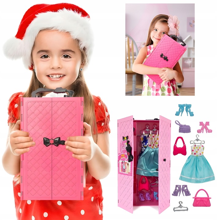 Szafa dla Lalek Garderoba dla Lalek Domek dla Lalek Akcesoria Lalka +GRATIS