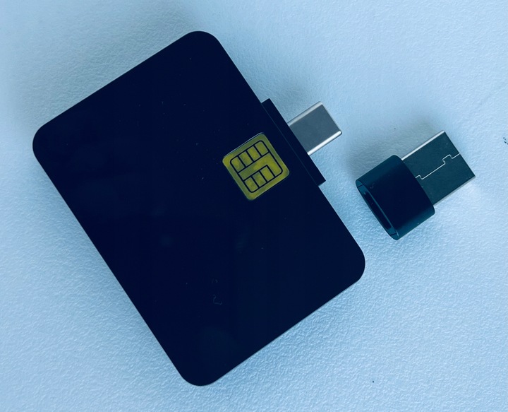 Czytnik Kart Kierowców | Kwadrat | USB - C | Adapter na USB - A|