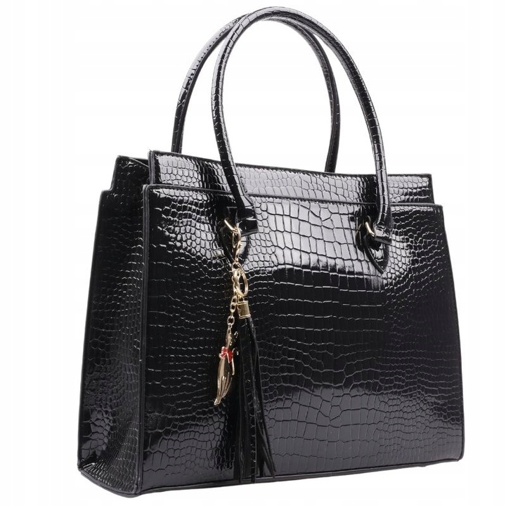 Torebka damska shopper na ramię WIZYTOWE SHOPPERKI MIEJSKIE KLASYCZNE