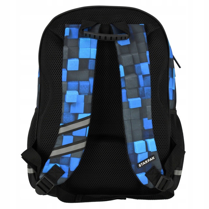 PLECAK SZKOLNY TORNISTER DLA CHŁOPCA PIKSELE NIEBIESKIE PADY W PAD PIXELE