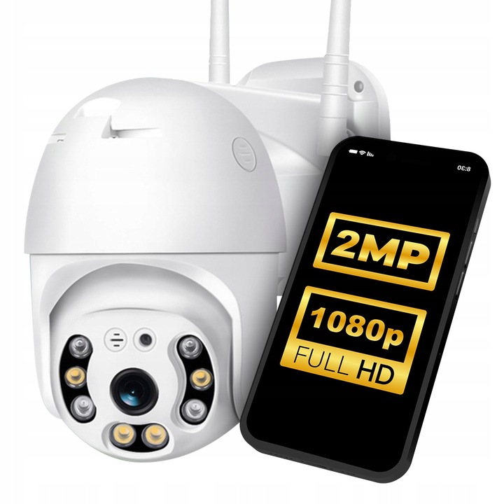 KAMERA WIFI IP SMART OBROTOWA ZEWNĘTRZNA 1080p FULL HD 2MP ZOOM 4x DETEKCJA