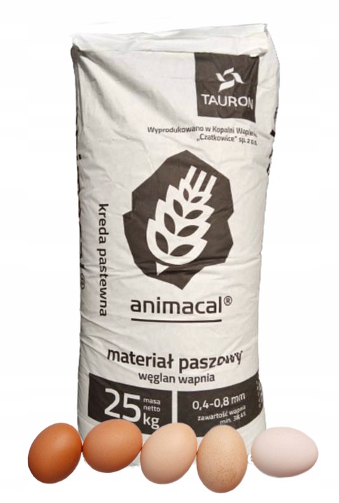 SUPER ZESTAW! Kreda pastewna 25kg Animacal + witaminy dla kur TROUWIT 100ml