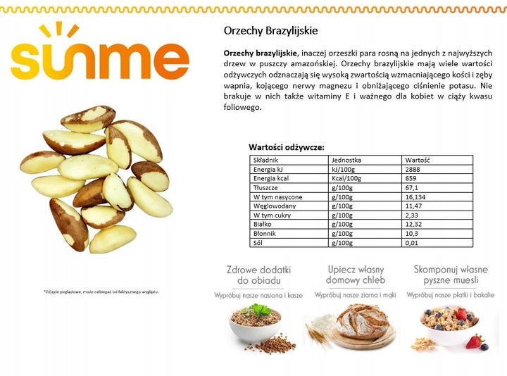 ORZECHY BRAZYLIJSKIE 500g Kruszone Świeże ORZECH BRAZYLIJSKI POŁÓWKI jakość