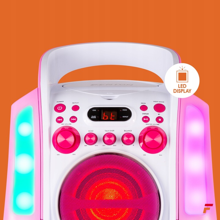 Zestaw KARAOKE głośnik bluetooth CD+G/2 mikrofony