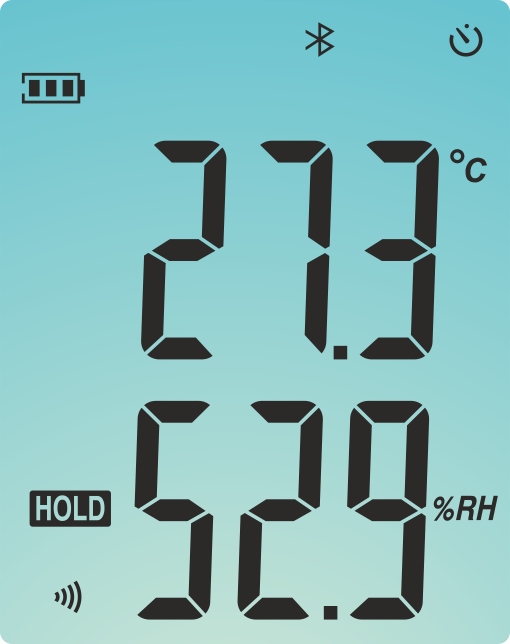 HIGROMETR WILGOTNOŚCIOMIERZ MIERNIK WILGOTNOŚCI TEMPERATUR POWIETRZA BT LCD