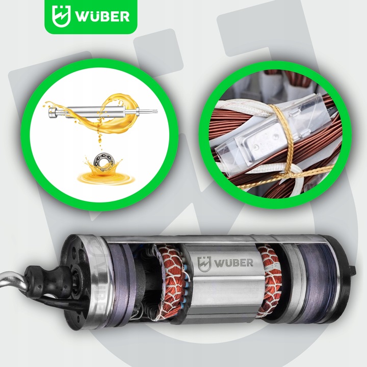 POMPA GŁĘBINOWA ŚRUBOWA 1100W DO WODY CZYSTEJ 1" DO STUDNI MOCNA 1700 L/H