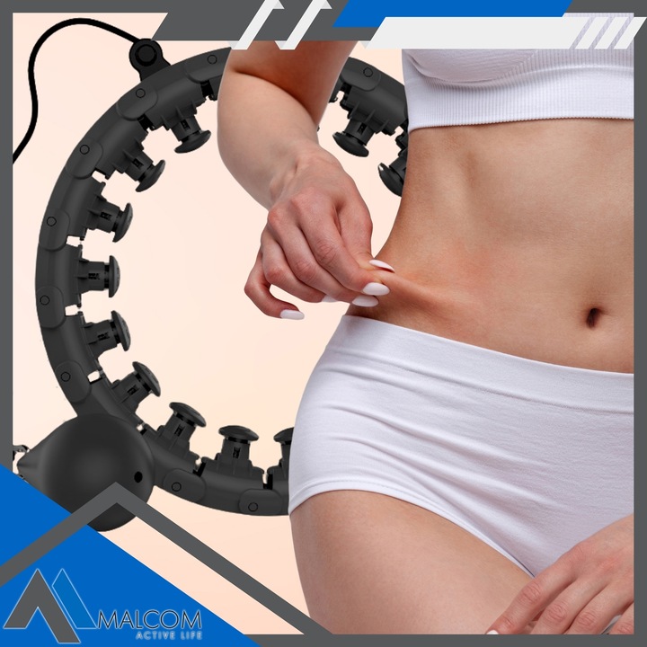 HULA HOP ODCHUDZAJĄCE Z OBCIĄZENIEM WYPUSTKI MASAŻER METALOWE ŁOŻYSKA SMART