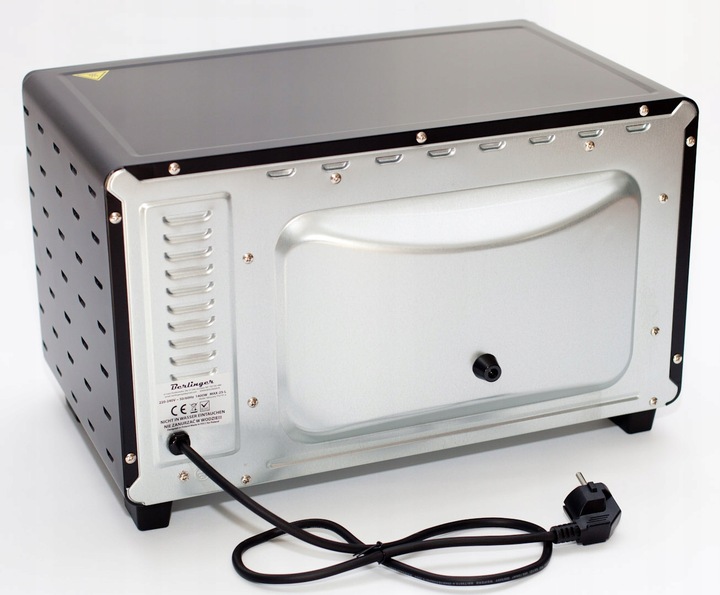 MINI PIEKARNIK ELEKTRYCZNY WOLNOSTOJĄCY 25L BERLINGER GRILL ROŻNO PRZENOŚNY