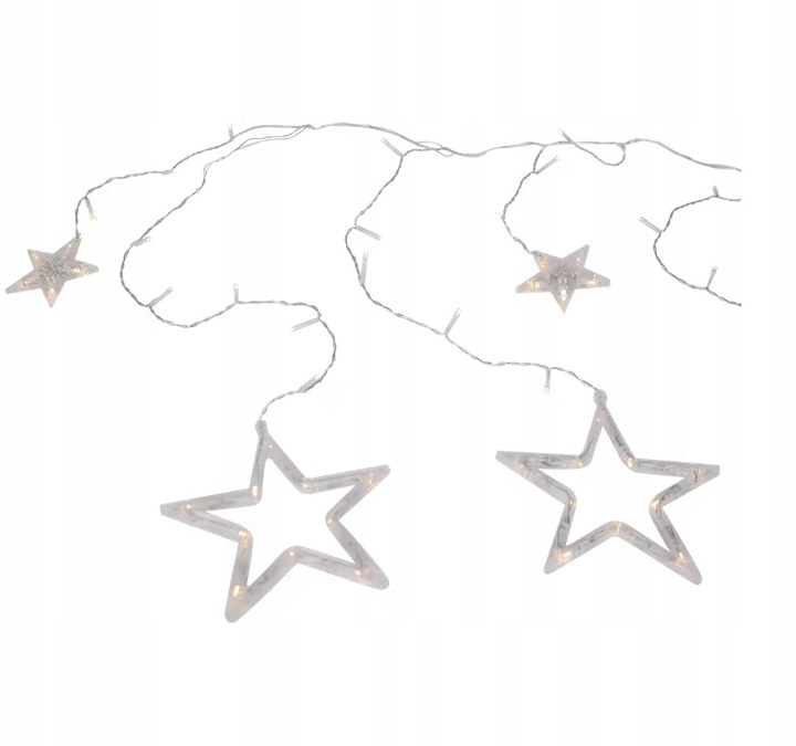 Kurtyna świetlna Lampki 2M gwiazdki 130LED światełka w okno oświetlenie