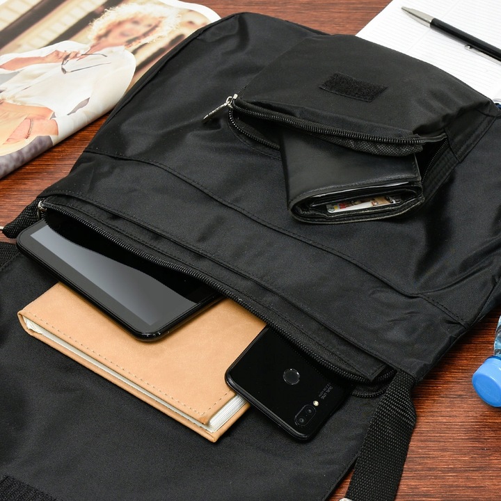 Damska Torebka lekka listonoszka materiałowa pojemna z klapą Beltimore A4