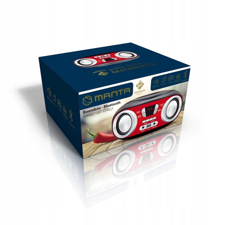 RADIO KUCHENNE BLUETOOTH BOOMBOX MANTA USB AUX FM