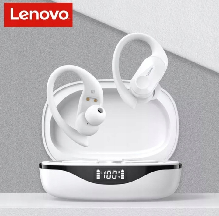 SŁUCHAWKI BEZPRZEWODOWE ZAUSZNE LENOVO LP75 WODOODPORNE GAMINGOWE SPORTOWE