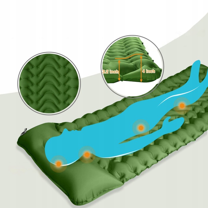 MATA SAMOPOMPUJĄCA KARIMATA 200x70x8CM Z PODUSZKĄ