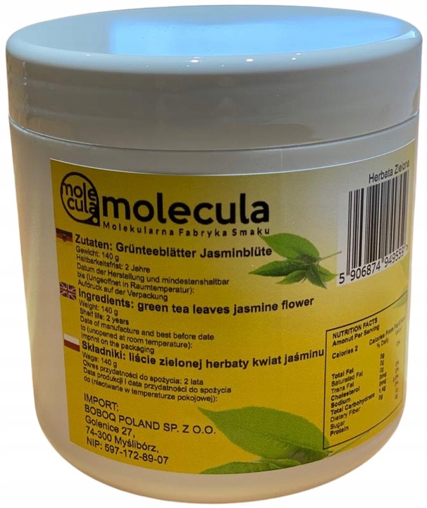 Herbata JAŚMINOWA zielona do Bubble Tea 140g LIŚĆ