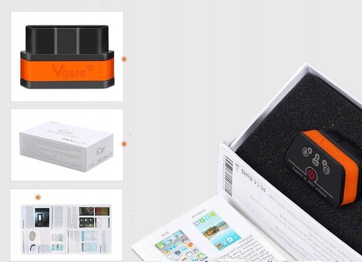 ELM327 iCar 2 Vgate OBD2 INTERFEJS DIAGNOSTYCZNY BLUETOOTH BT 3.0 iCar2 NEW