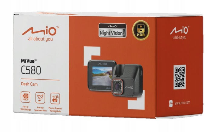 WIDEOREJESTRATOR MIO MIVUE C580 KAMERA SAMOCHODOWA