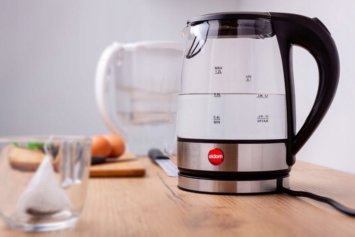 CZAJNIK ELEKTRYCZNY BEZPRZEWODOWY SZKLANY C410 1,2L ELDOM