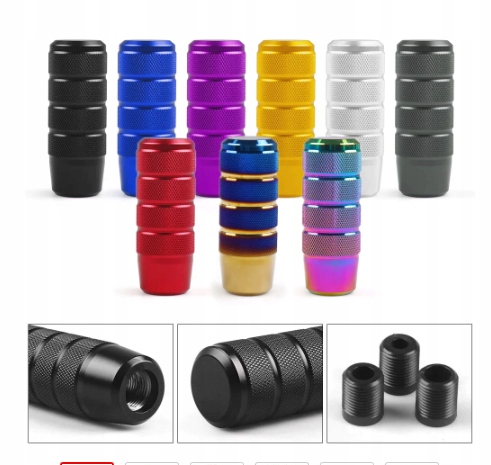 Gałka zmiany biegów UNIWERSALNA Tuning 95mm Niebiesko-Złoty