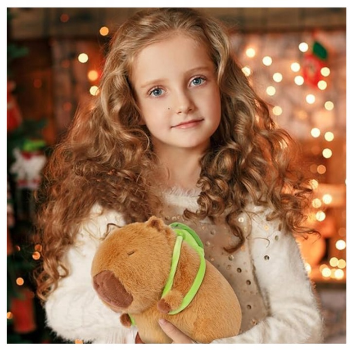 Maskotka Kapibara pluszak żółwik zabawka z plecakiem miękka pluszowa