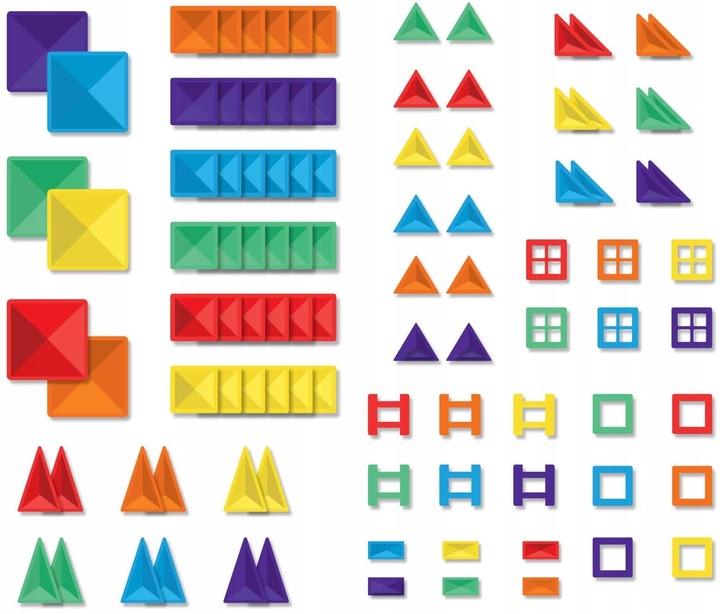 CONNETIX KLOCKI MAGNETYCZNE RAINBOW CREATIVE PACK 102 SZT