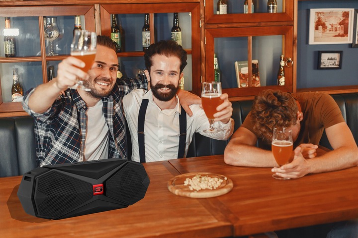 MOCNY GŁOŚNIK BLUETOOTH BOOMBOX BEZPRZEWODOWY RADIO PRZENOŚNY USB SD PASEK