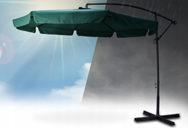 Parasol Ogrodowy Duży Składany 8 segmentów Ø 350cm