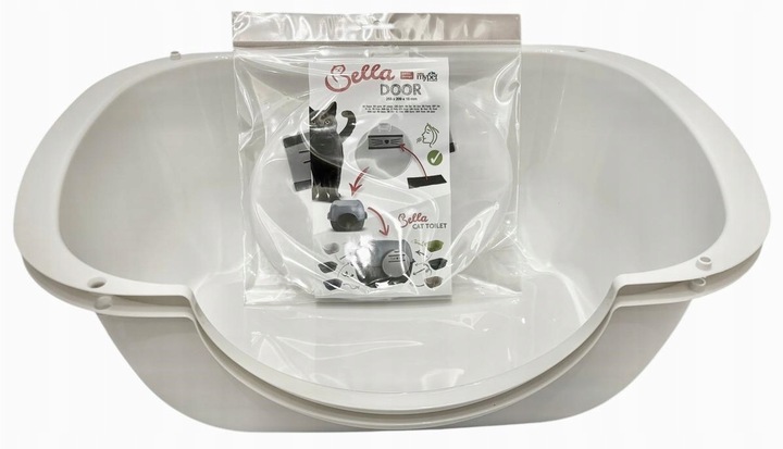 Rotho Bella Biała Duża Kryta Zamknięta Kuweta XXL na żwirek dla kota Benek