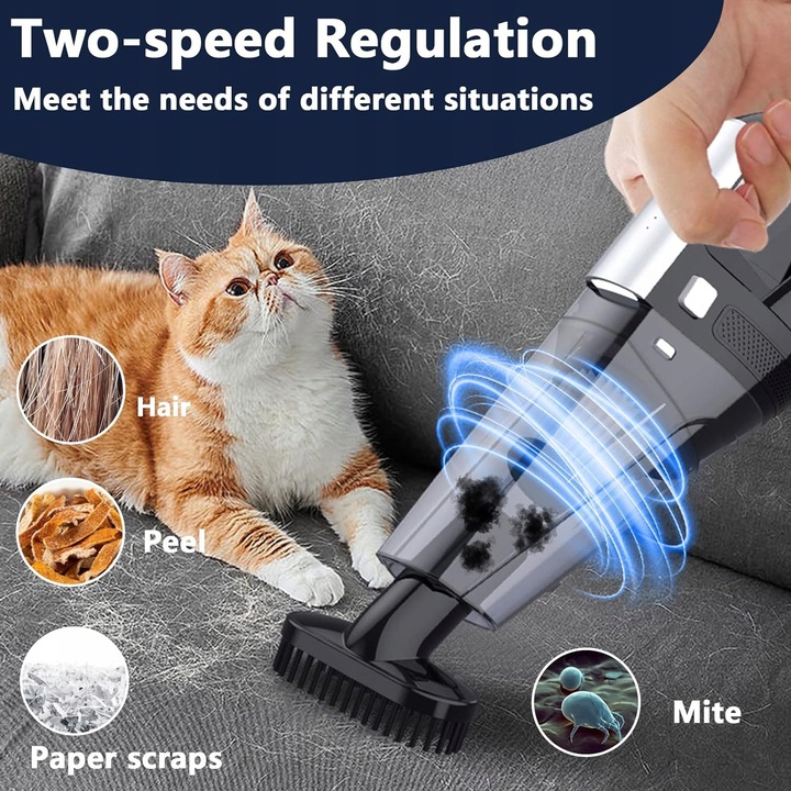 Odkurzacz ręczny TECKZOON, czarny, 8000PA, 6000mAh