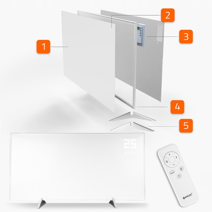 PROMIENNIK GRZEJNIK NA PODCZERWIEŃ IR ELEKTRYCZNY PILOT TUYA WIFI 770W