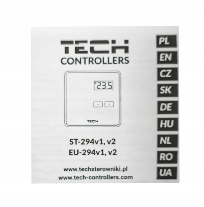 STEROWNIK REGULATOR POKOJOWY TERMOSTAT BEZPRZEWODOWY ST-294 v2 BIAŁY TECH
