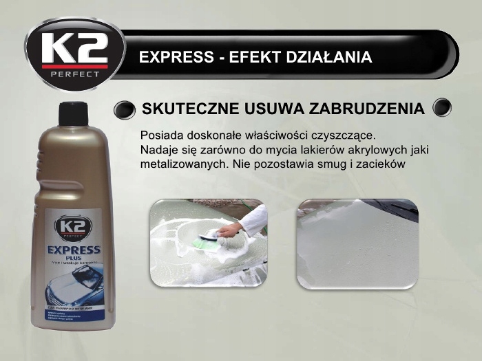 K2 EXPRESS PLUS SZAMPON samochodowy Z WOSKIEM do mycia auta 5000ml 5L