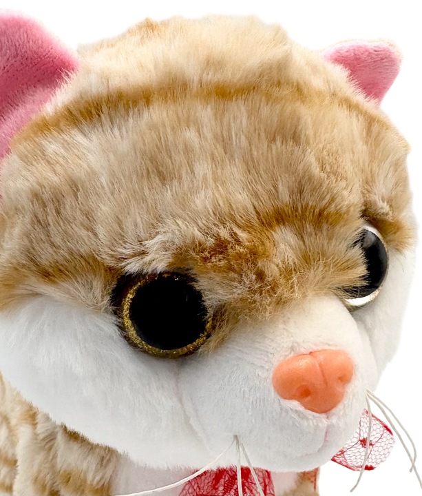 Kotek na smyczy interaktywny kot pluszowy chodzący kotek na baterie rudy sm