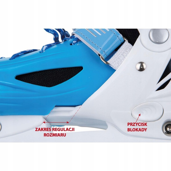 REGULOWANE ŁYŻWOROLKI WROTKI ŁYŻWY DLA DZIECI 4W1 ENERO 30-33 NIEBIESKIE