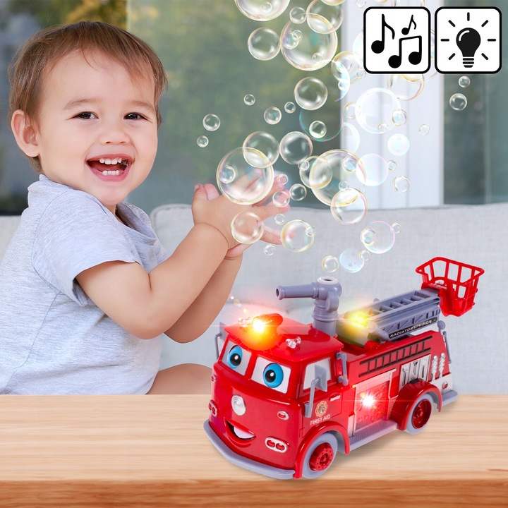 WÓZ STRAŻACKI NA BAŃKI MYDLANE STRAŻ POŻARNA EDEK AUTO DO BANIEK SAMOCHÓD